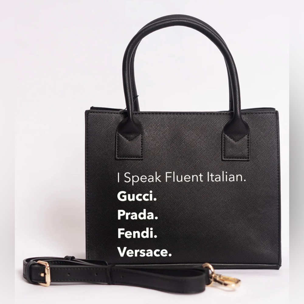 BLACK mini VEGAN TOTE